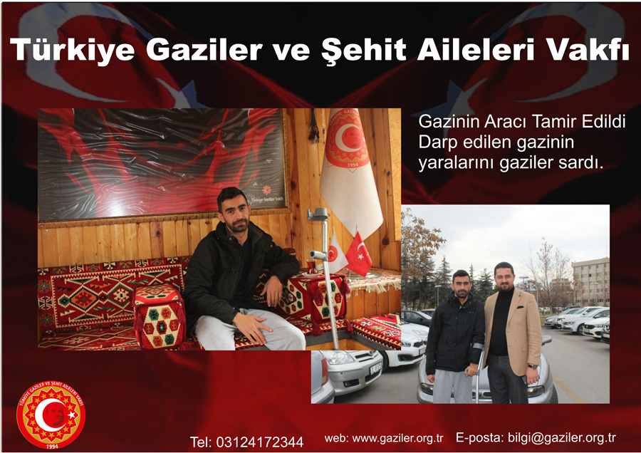 Gazinin aracı tamir edildi