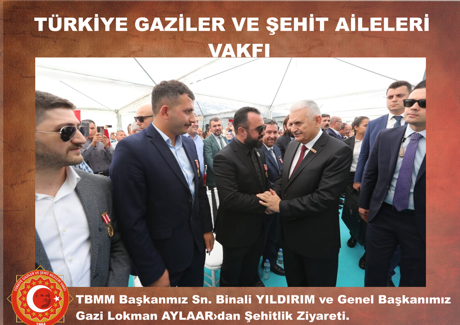 TBMM Başkanmız Sn. Binali YILDIRIM ve Genel Başkanımız Gazi Lokman AYLAAR›dan Şehitlik Ziyareti.